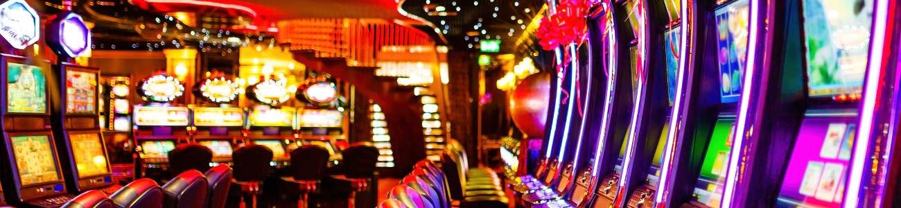 Casino floor and resort bar areas with beverage service equipment
